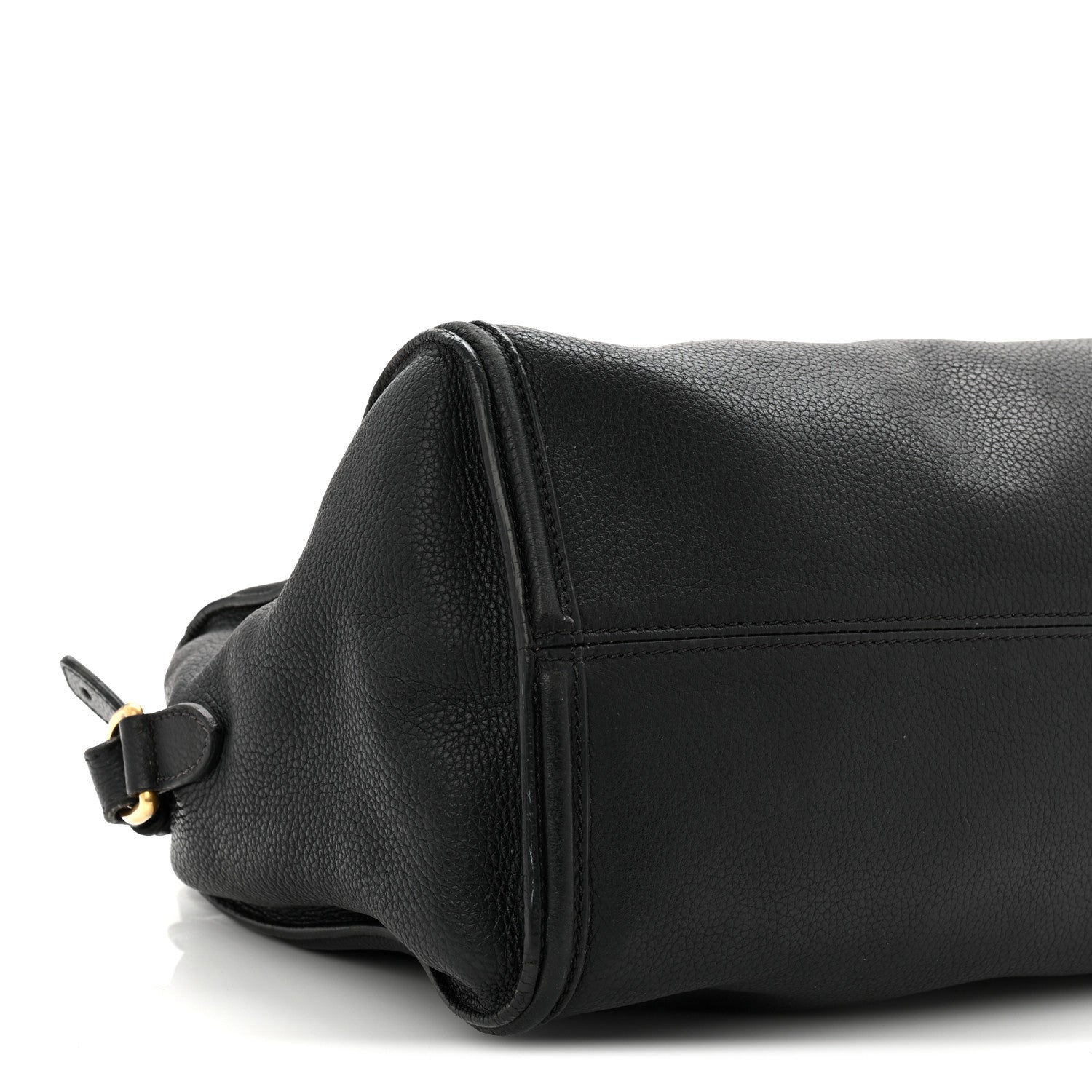 Alexander McQueen Pebbled Calfskin Small Skull Padlock Zip Around Tote Black 9 of 15