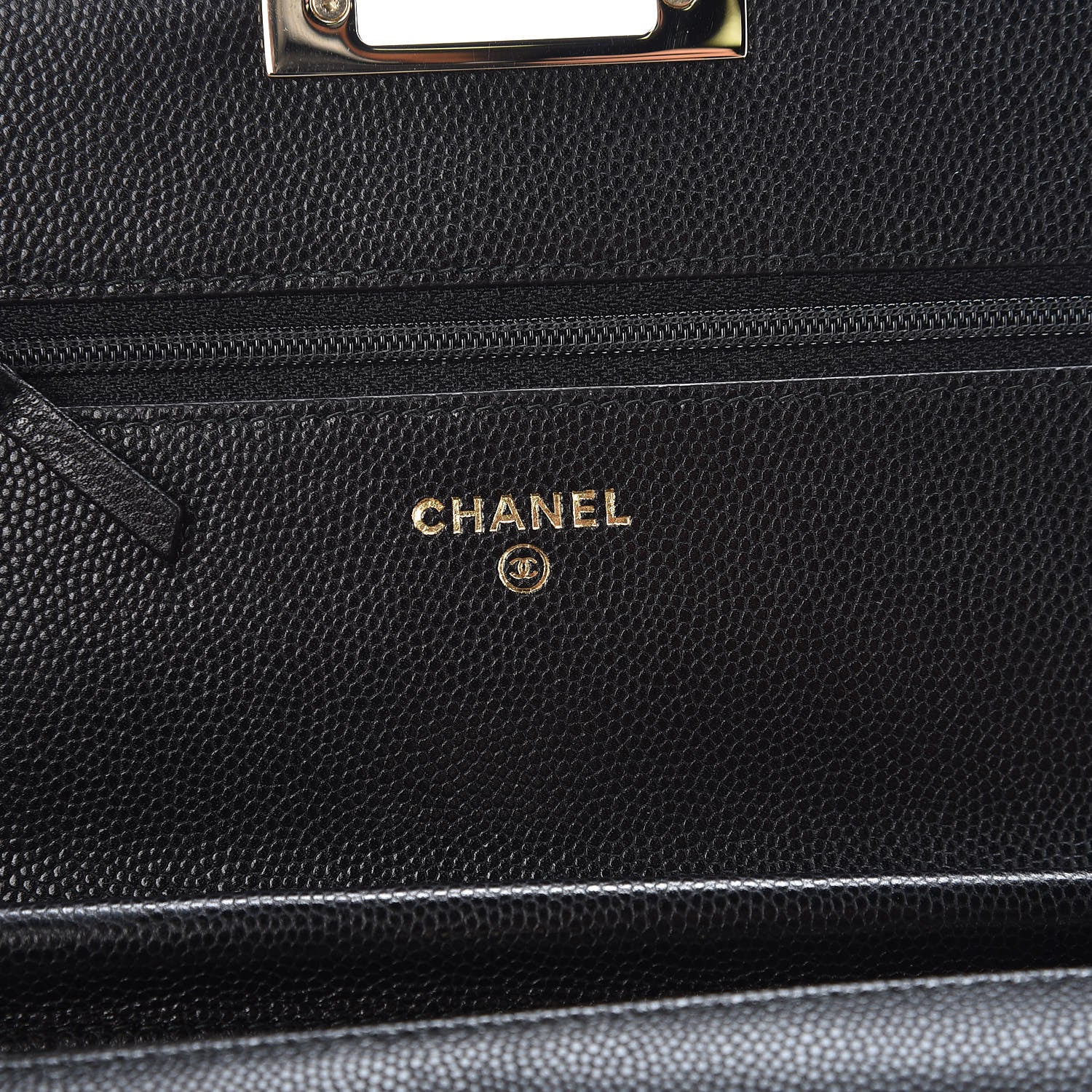 Chanel Caviar Quilted Golden Class Wallet On Chain WOC Black 8 of 11