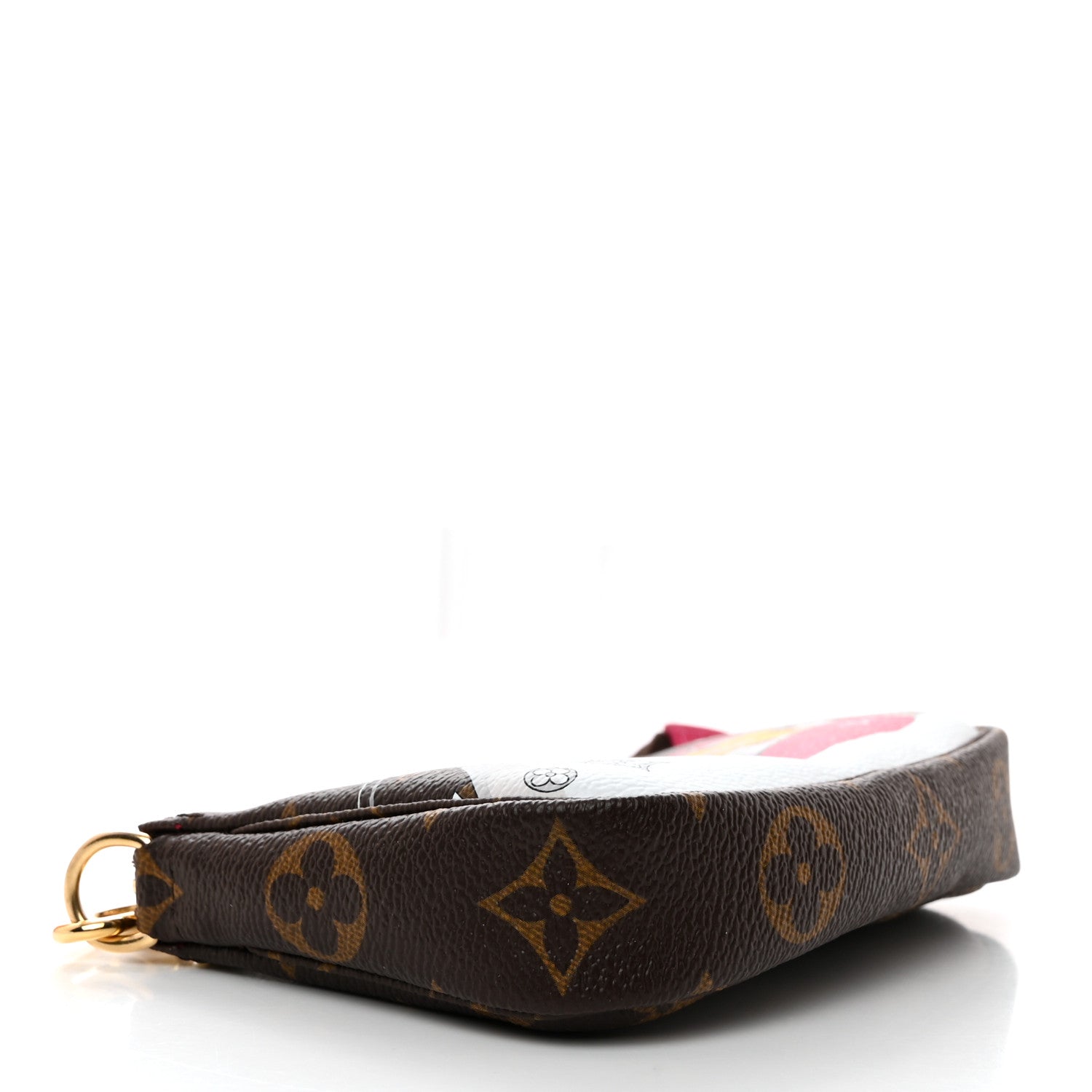 Louis Vuitton Monogram 2019 Christmas Animation Mini Courchevel Pochette Accessories Fuchsia 4 of 8