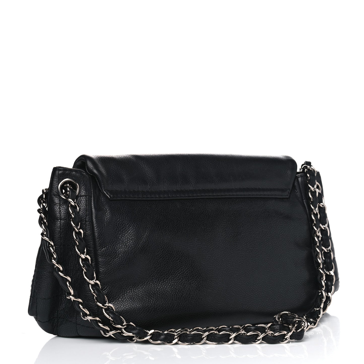 Caviar Half Moon Large Flap Black