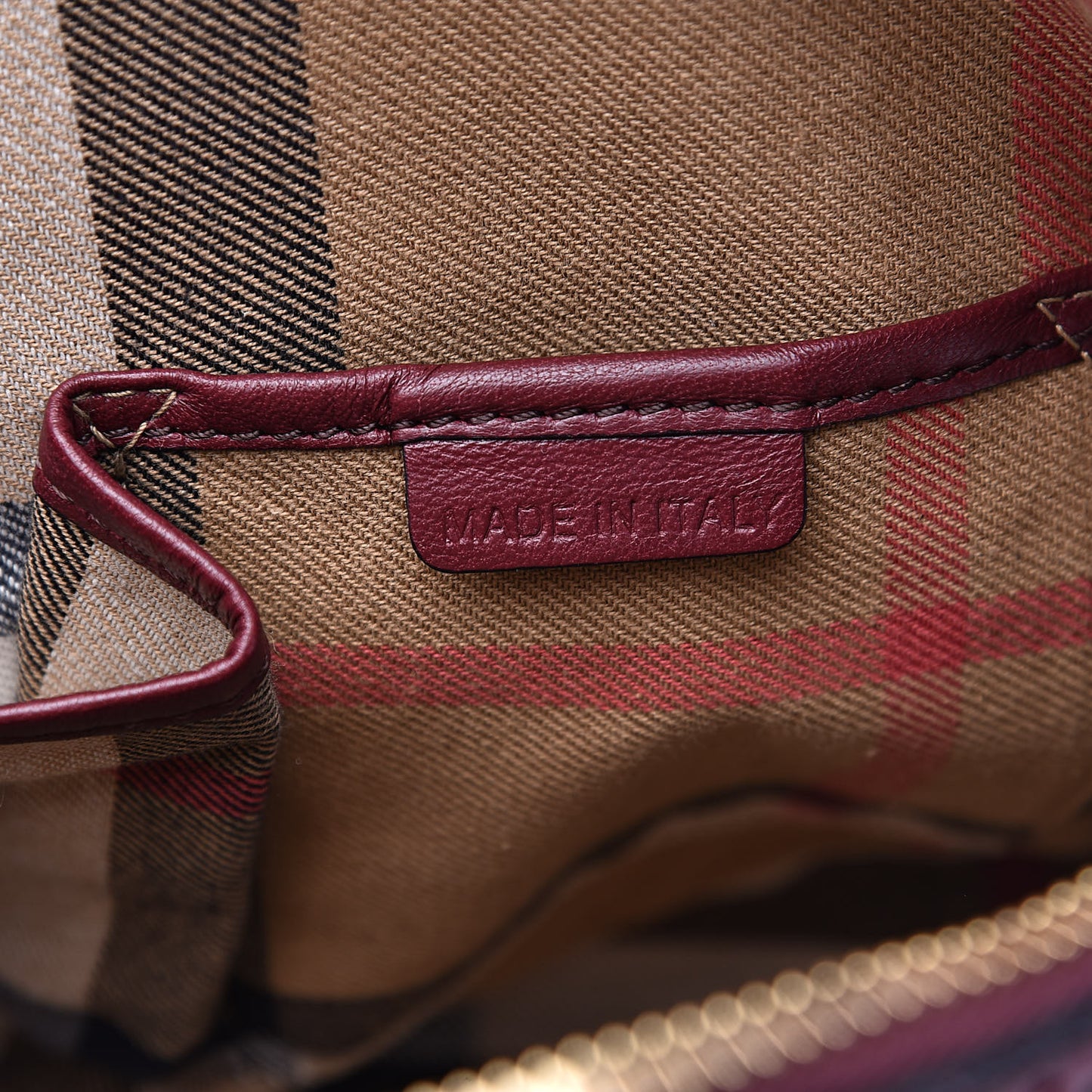 Calfskin Small Orchard Bowling Bag Burgundy Red
