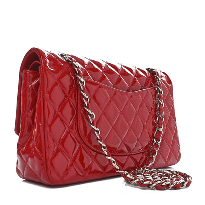 Chanel Patent Calfskin Quilted Medium Double Flap Red 3 of 10
