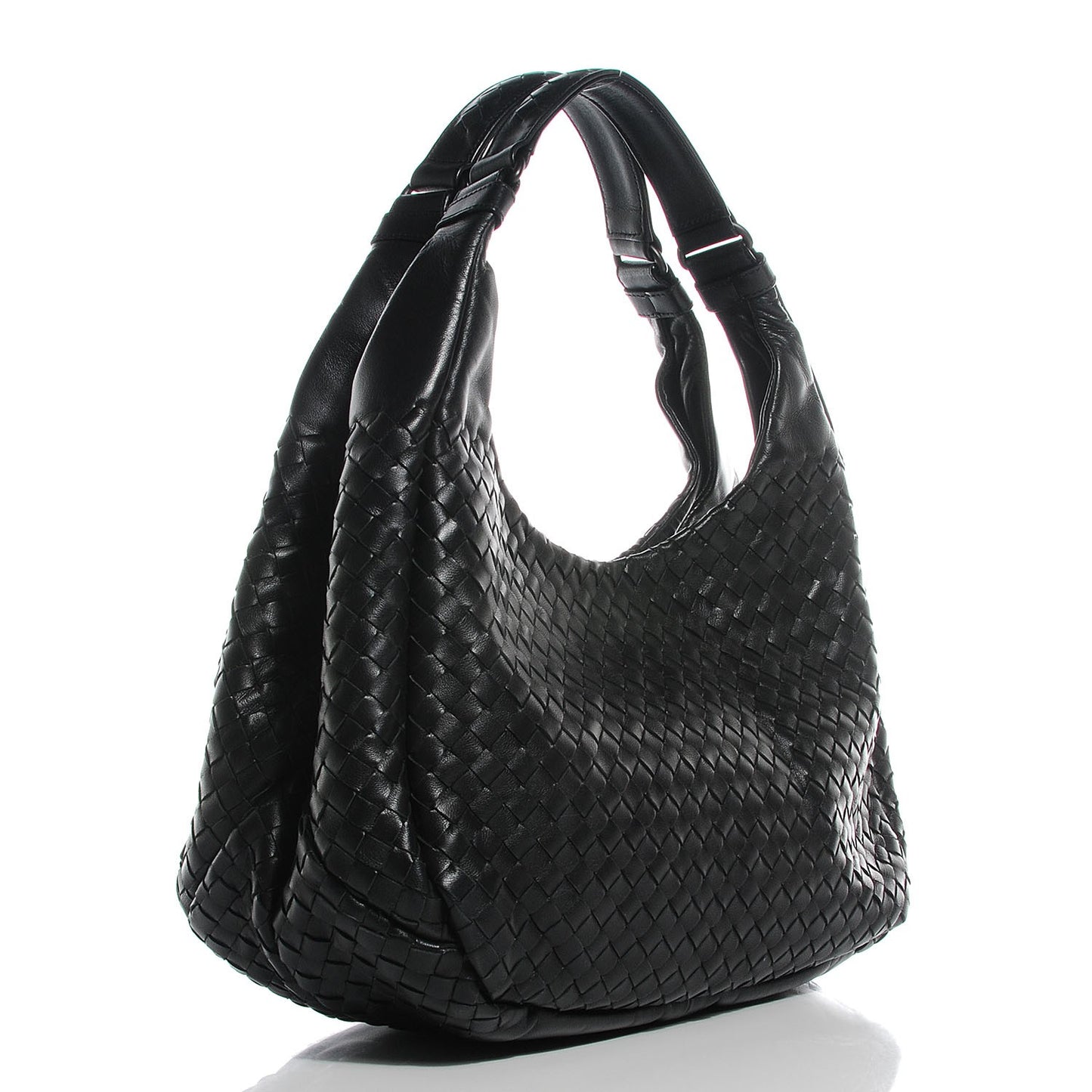 Nappa Intrecciato Medium Campana Nero Black
