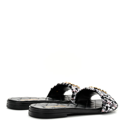 Chanel Tweed CC Chain Mule Sandal 38.5 Multicolor 4 of 11