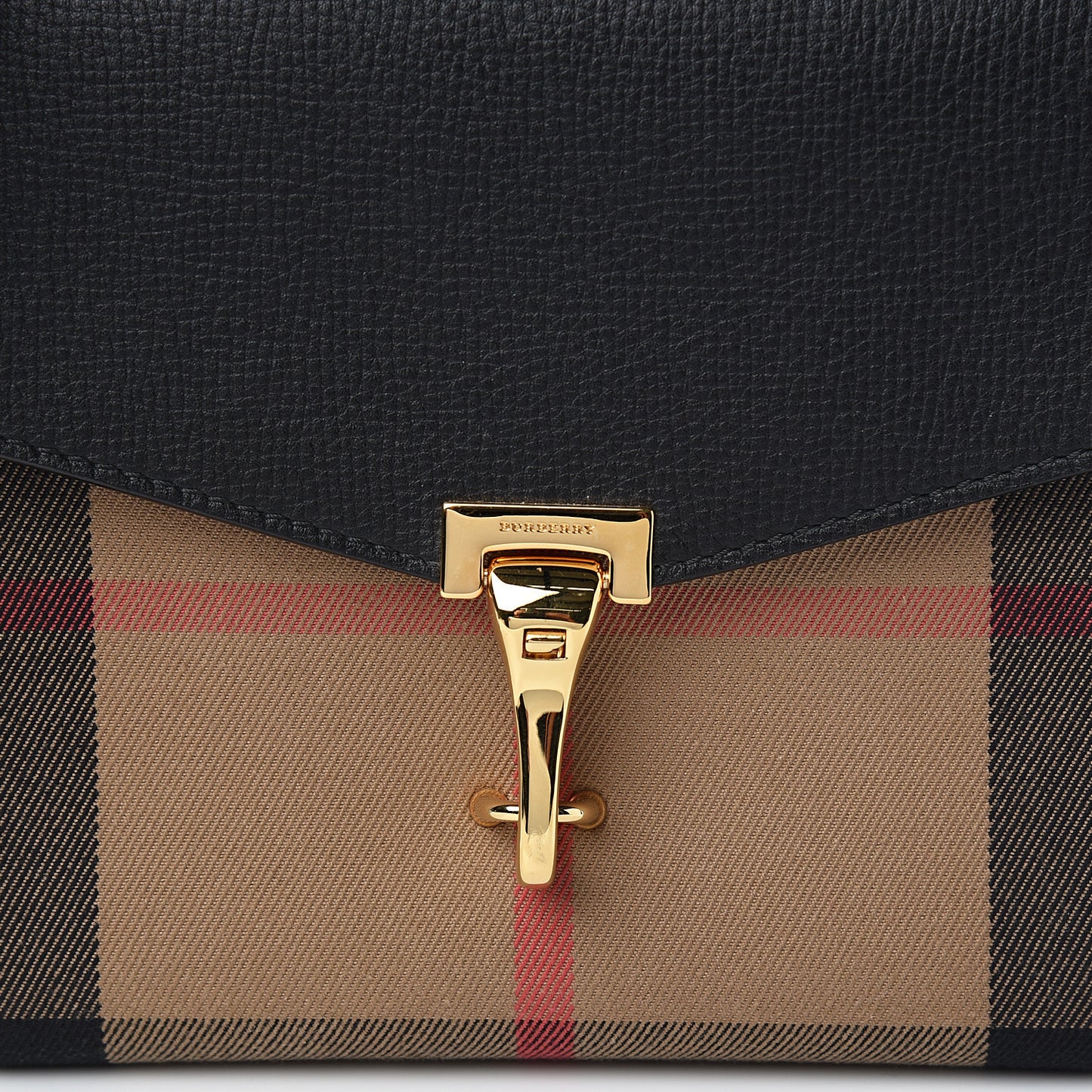 Derby Calfskin House Check Small Macken Crossbody Bag Black
