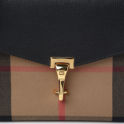 Burberry Derby Calfskin House Check Small Macken Crossbody Bag Black 11 of 11