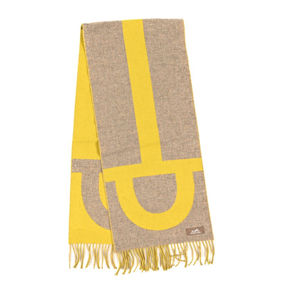 Hermes Cashmere Casaque Grand Mors Muffler Cuir Ivoire 2 of 3