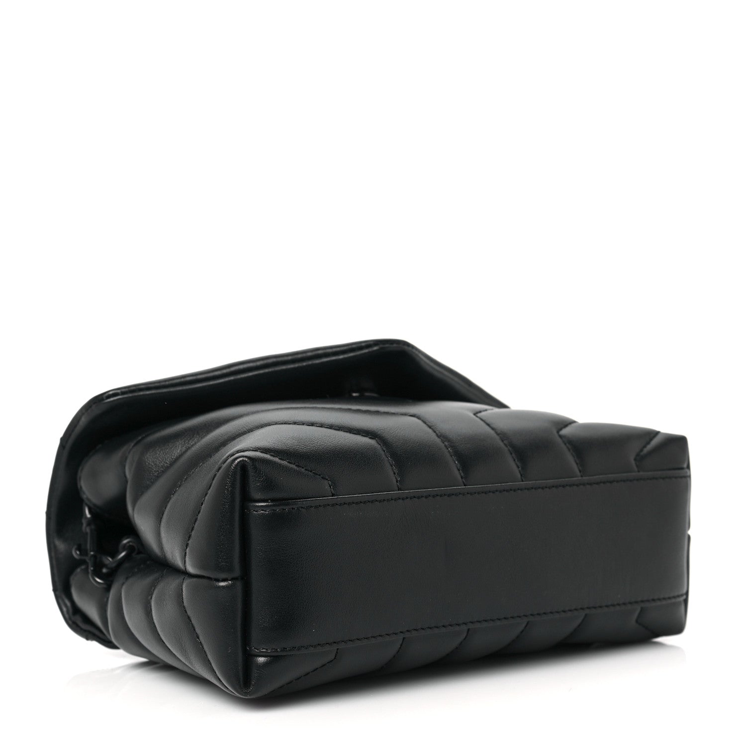 Saint Laurent Calfskin Y Quilted Monogram Toy Loulou Crossbody Bag Black 4 of 8