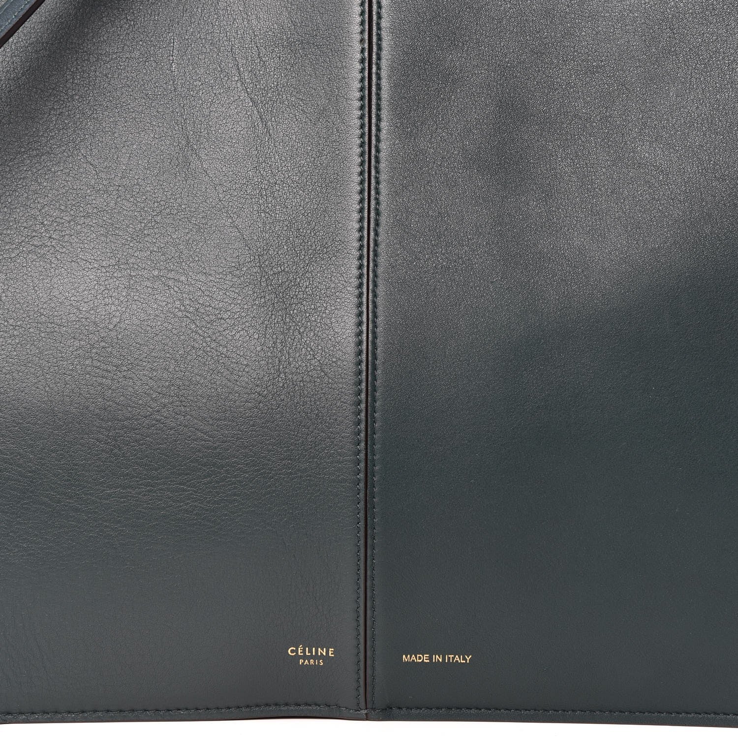 Celine Baby Grained Calfskin Medium Tri-Fold Bag Bottle Green 6 of 8