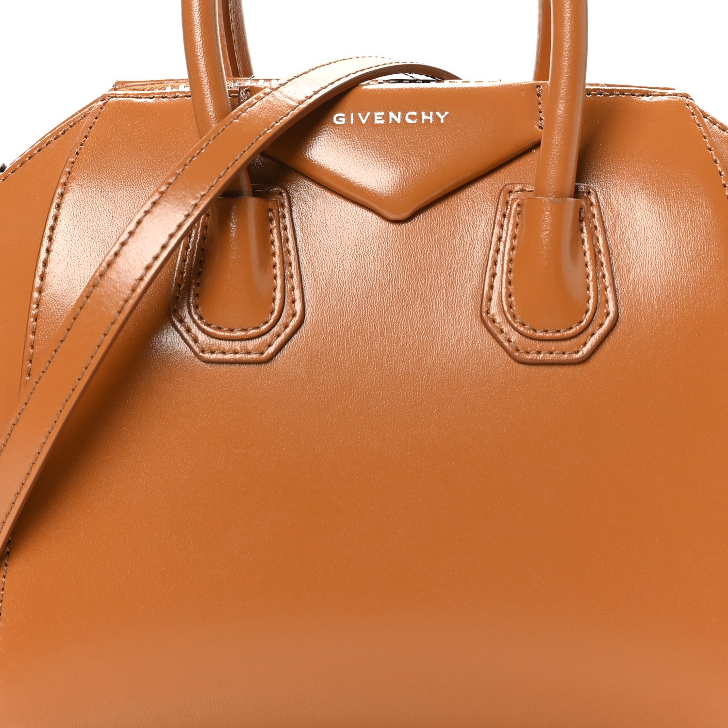 Givenchy Shiny Lord Calfskin Mini Antigona Camel 7 of 9