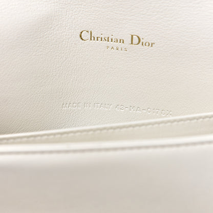 Christian Dior Calfskin Lady Dior Toile De Jouy Clutch Blue White 8 of 11