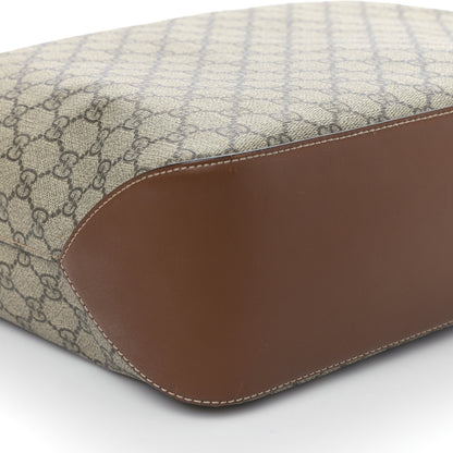 Gucci GG Supreme Monogram Large Linea A Hobo Light Brown 8 of 9