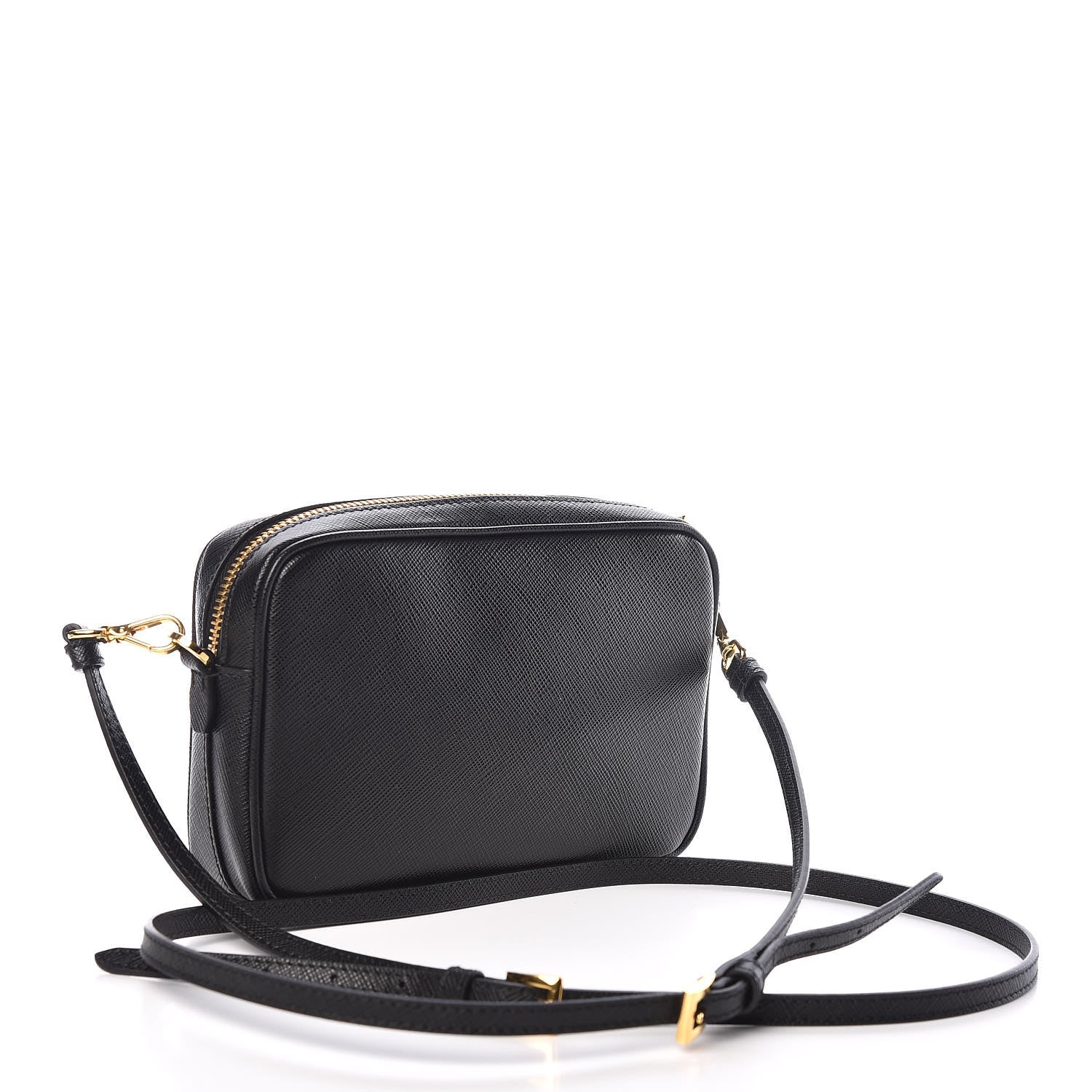 Prada Saffiano Small Camera Crossbody Bag Black 3 of 9