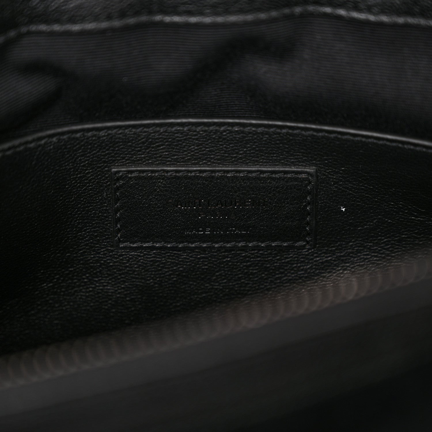 Saint Laurent Sheepskin Matelasse Chevron Monogram Large College Satchel Black 6 of 10