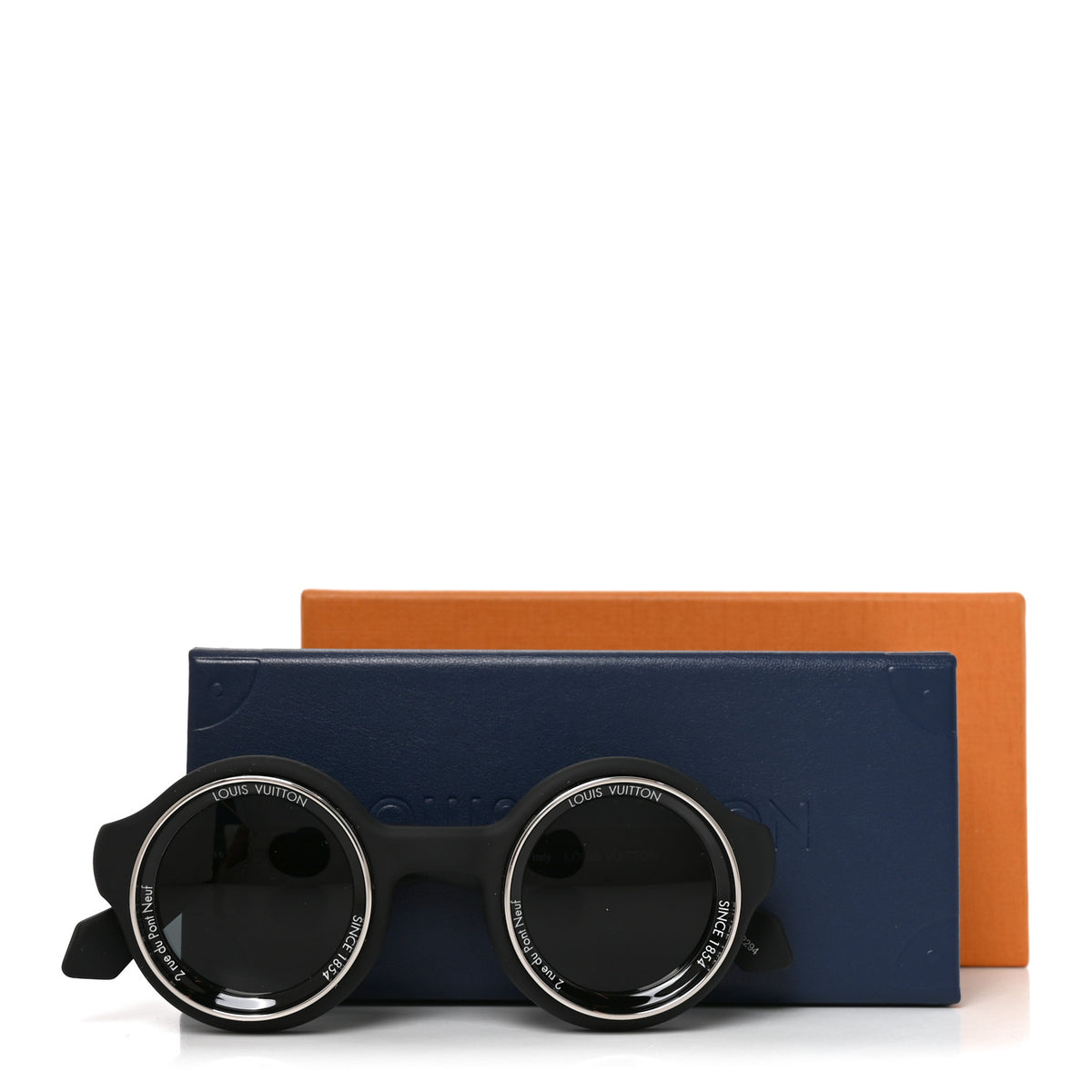 Louis Vuitton Rubber Super Vision Round Sunglasses Z2386U Black 7 of 7