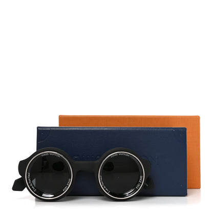 Louis Vuitton Rubber Super Vision Round Sunglasses Z2386U Black 7 of 7