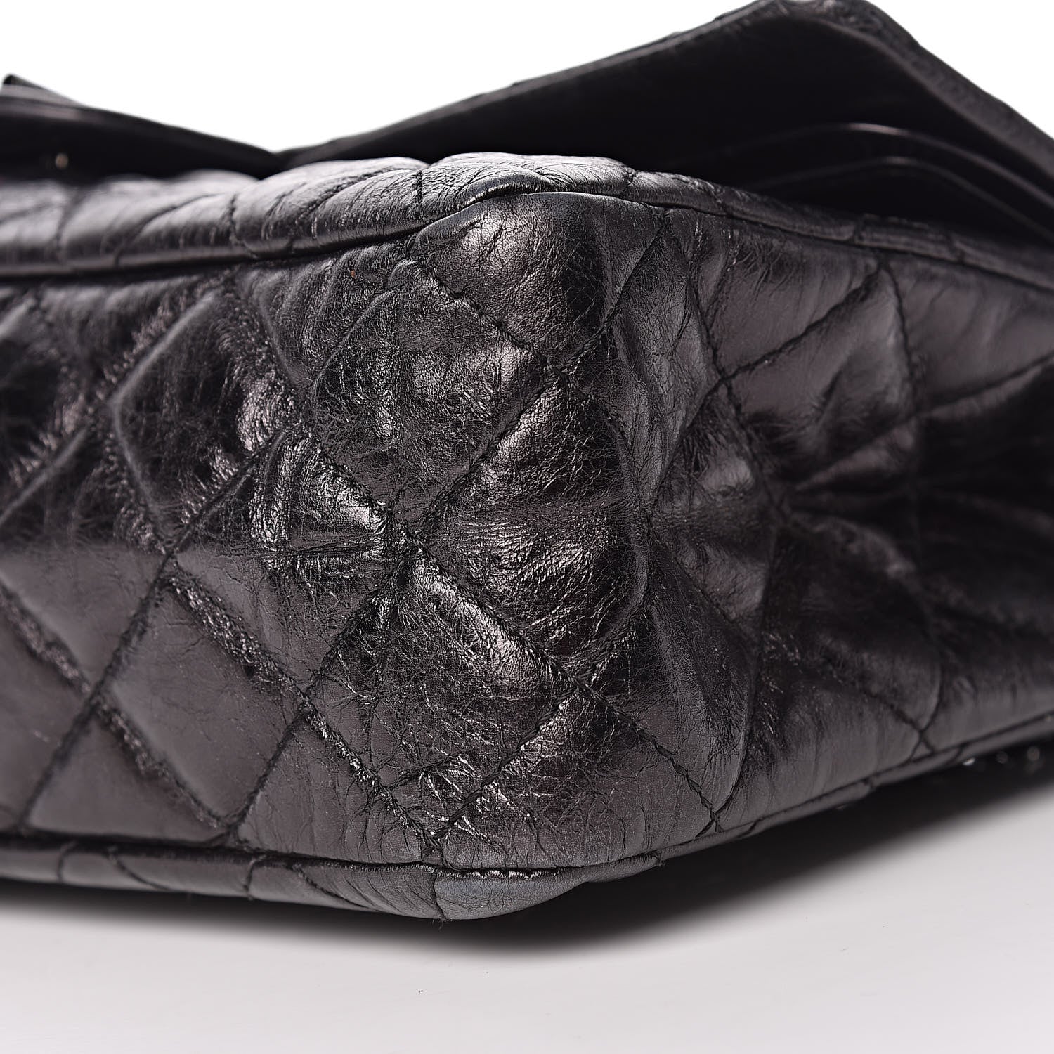 Chanel Metallic Aged Calfskin Quilted 2.55 Reissue 227 Flap So Black 9 of 15