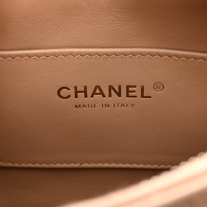 Chanel Lambskin Quilted CC Pearl Crush Camera Case Beige 6 of 10