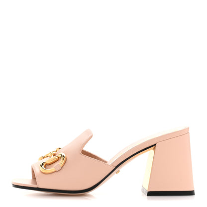 Gucci Nappa Horsebit 75mm Slide Sandals 35.5 Skin Rose 1 of 10
