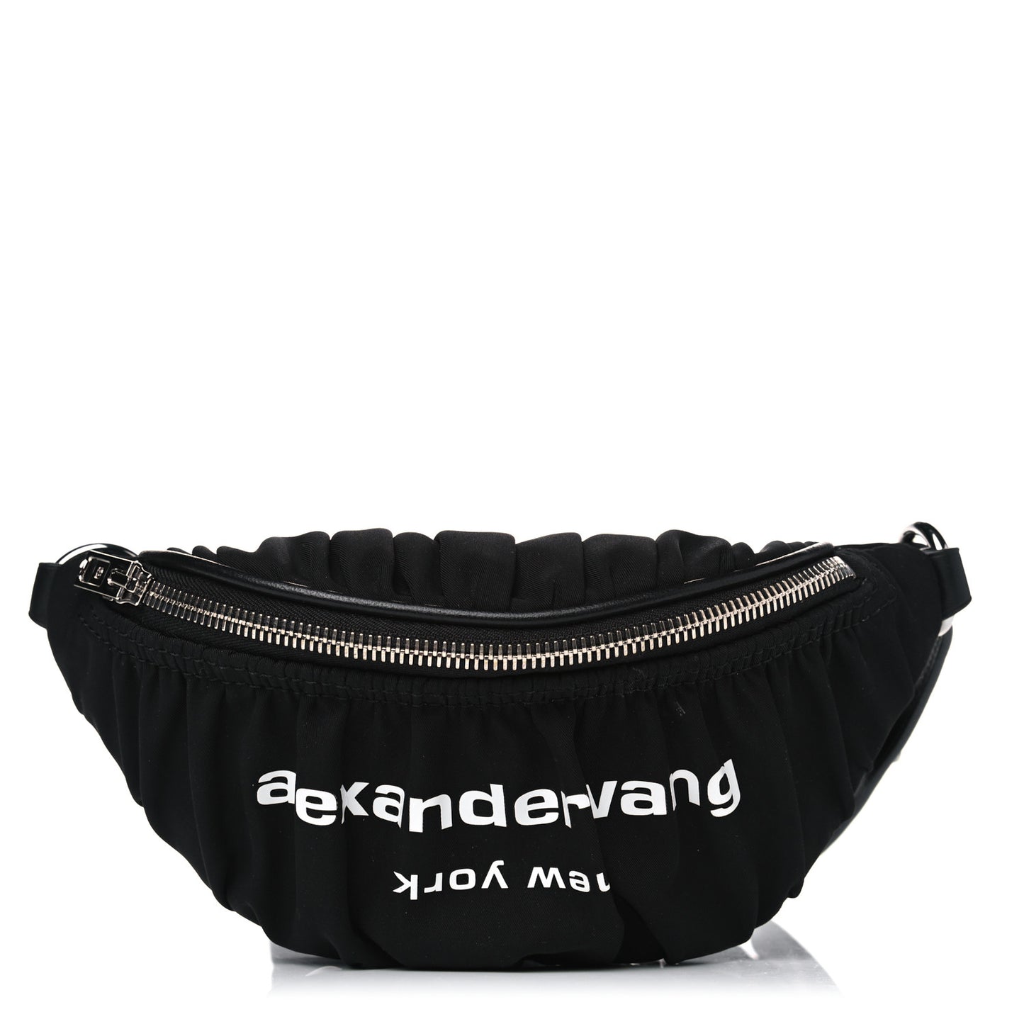 Nylon Logo Printed Belt Bag Black