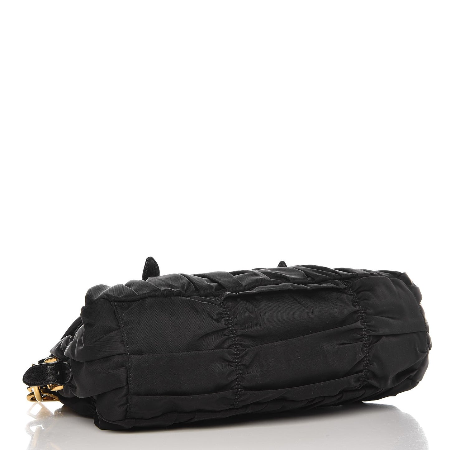 Tessuto Nylon Gaufre Shopping Satchel Black
