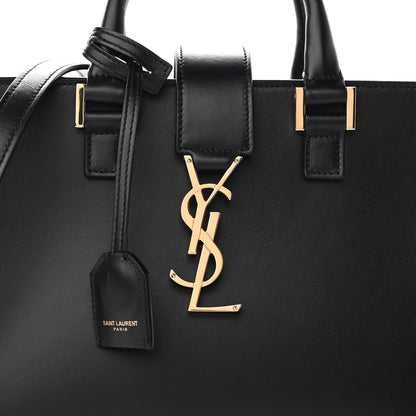 Saint Laurent Calfskin Monogram Baby Cabas Black 7 of 8