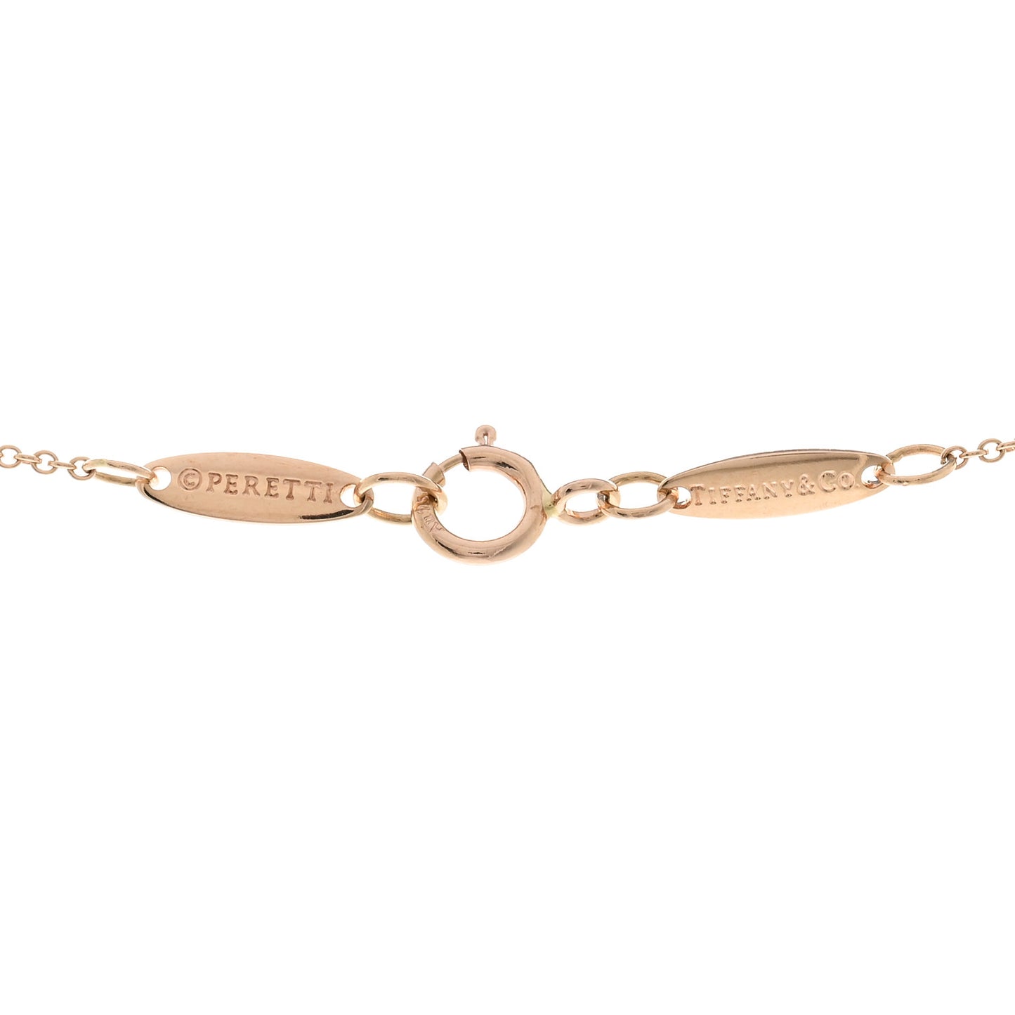 18K Rose Gold 6.5mm Elsa Peretti Bean Pendant Necklace