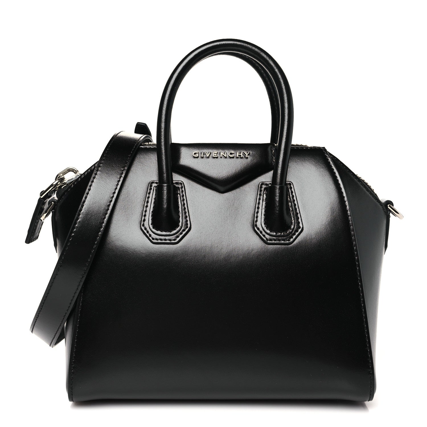 Givenchy Shiny Lord Calfskin Mini Antigona Black 1 of 10