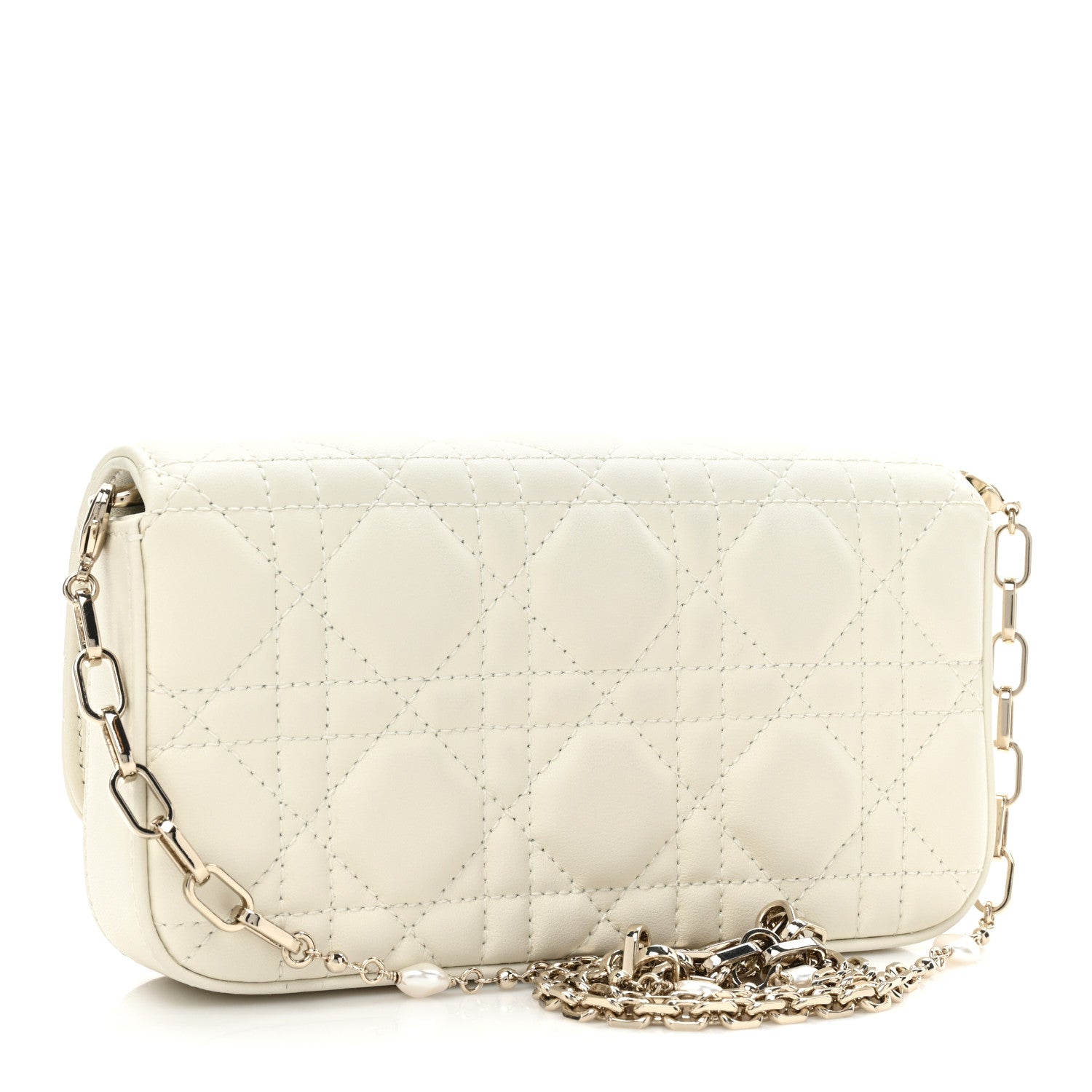 Christian Dior Lambskin Cannage Dior Talk Phone Pouch Latte 3 of 12