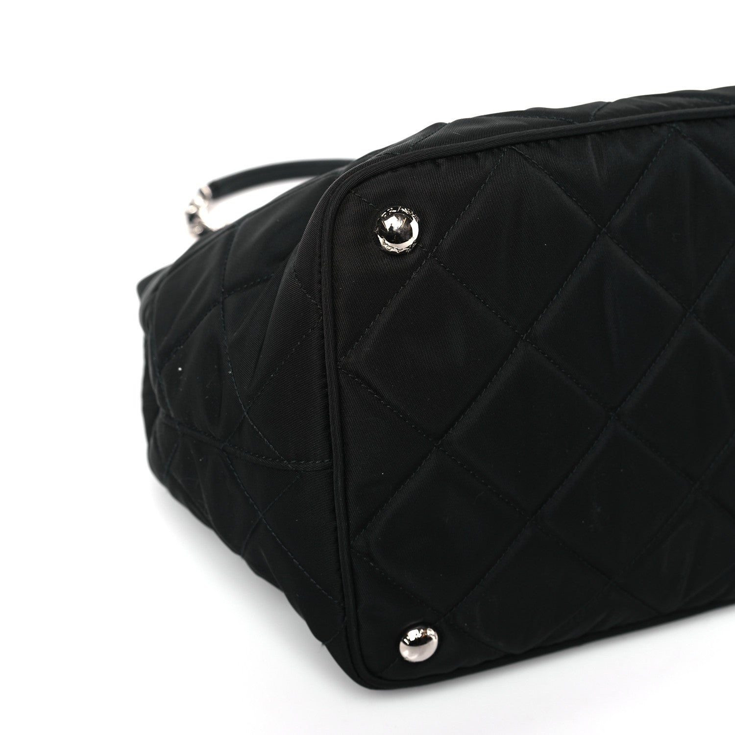 Prada Nylon Tessuto Impuntu Quilted Tote Black 7 of 8