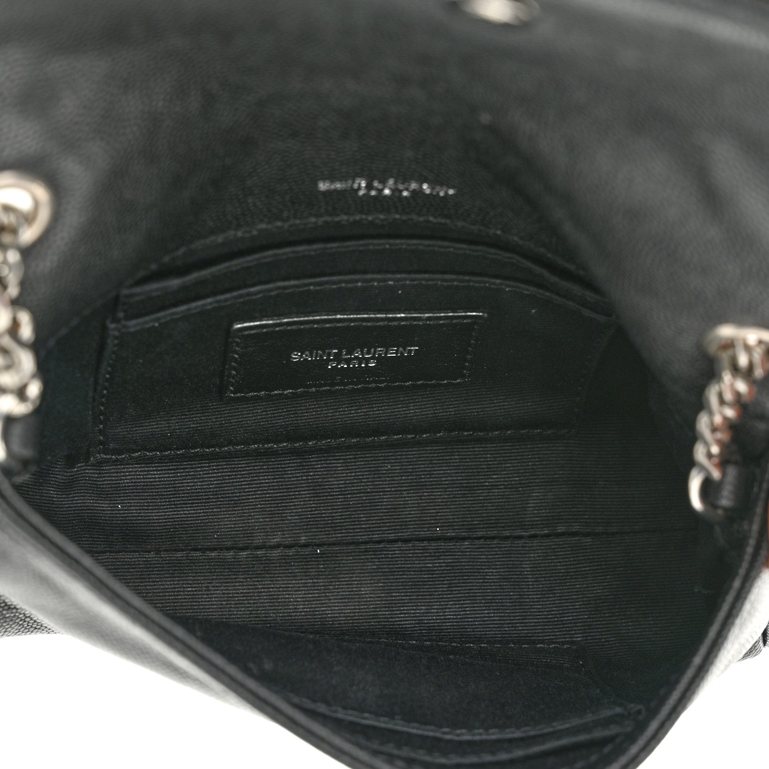 Saint Laurent Grain De Poudre Monogram Toy West Hollywood Fold-Over Bag Black 5 of 9