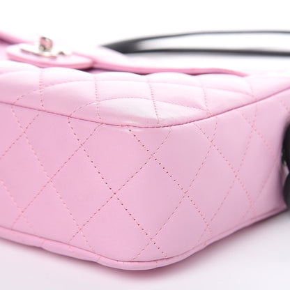 Chanel Calfskin Quilted Cambon Camera Bag Pink Black 9 of 13