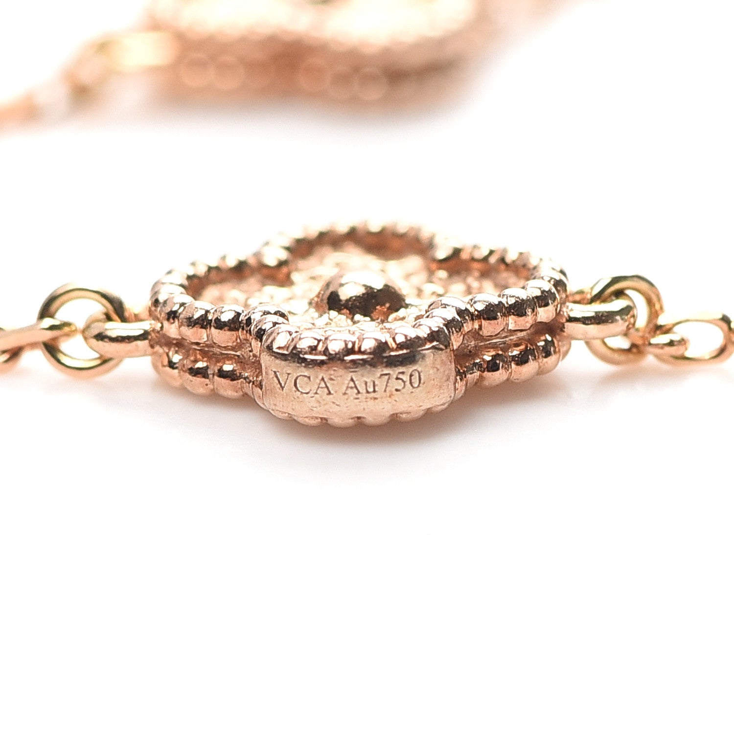Van Cleef & Arpels 18K Rose Gold 6 Motifs Sweet Alhambra Bracelet 6 of 8