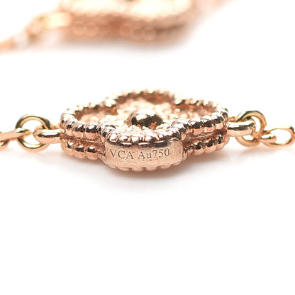 Van Cleef & Arpels 18K Rose Gold 6 Motifs Sweet Alhambra Bracelet 6 of 8