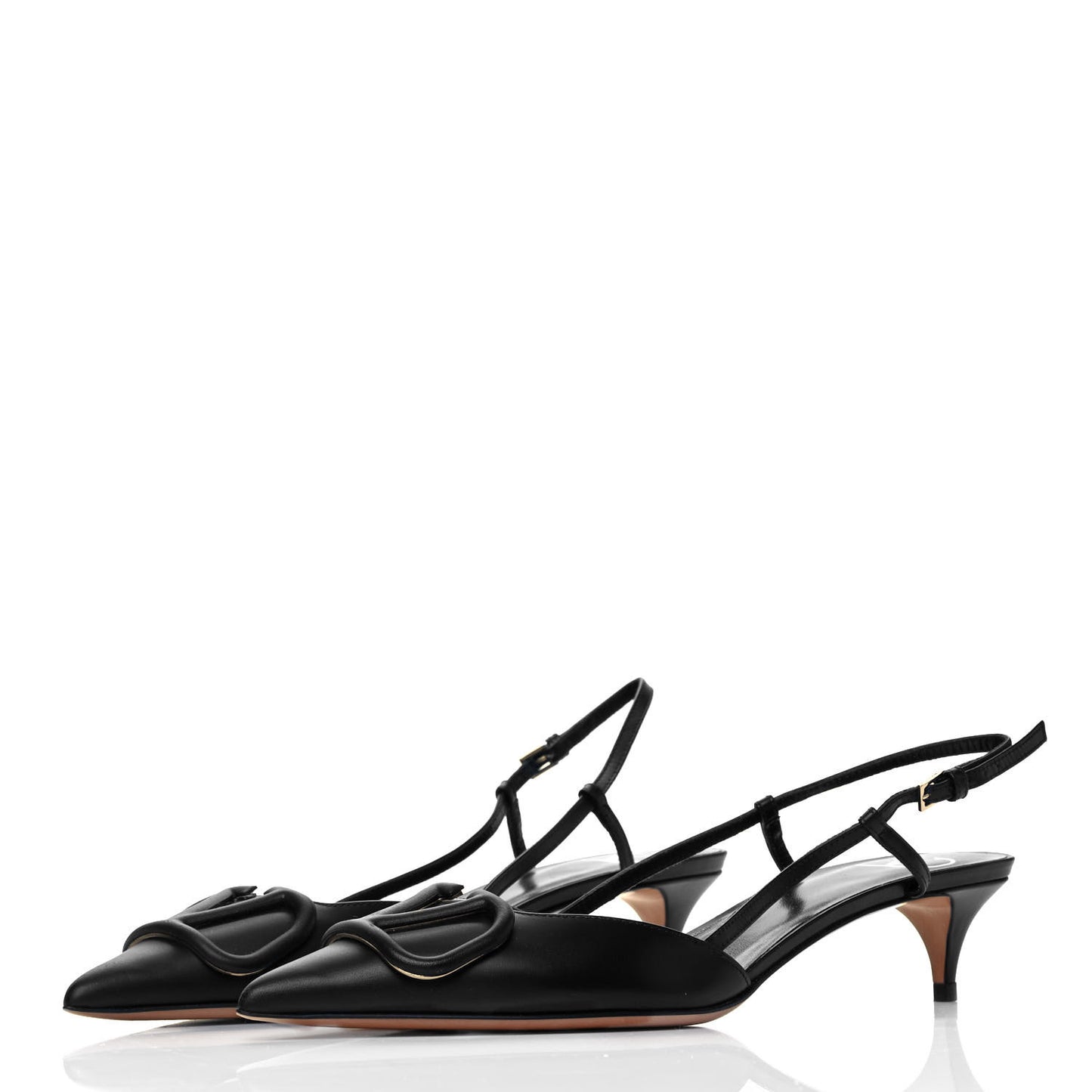Calfskin Tonal Vlogo Slingback 40mm Pumps 37.5 Black