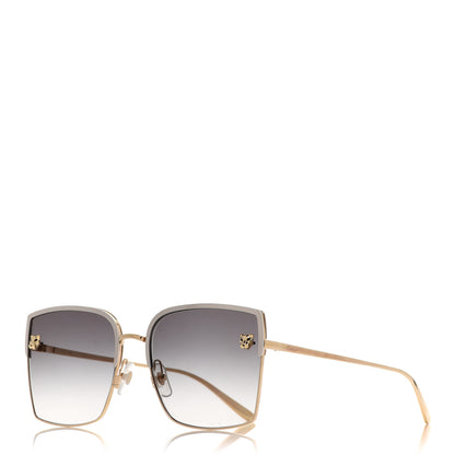Cartier Panthere De Cartier Square Sunglasses Gold 1 of 8