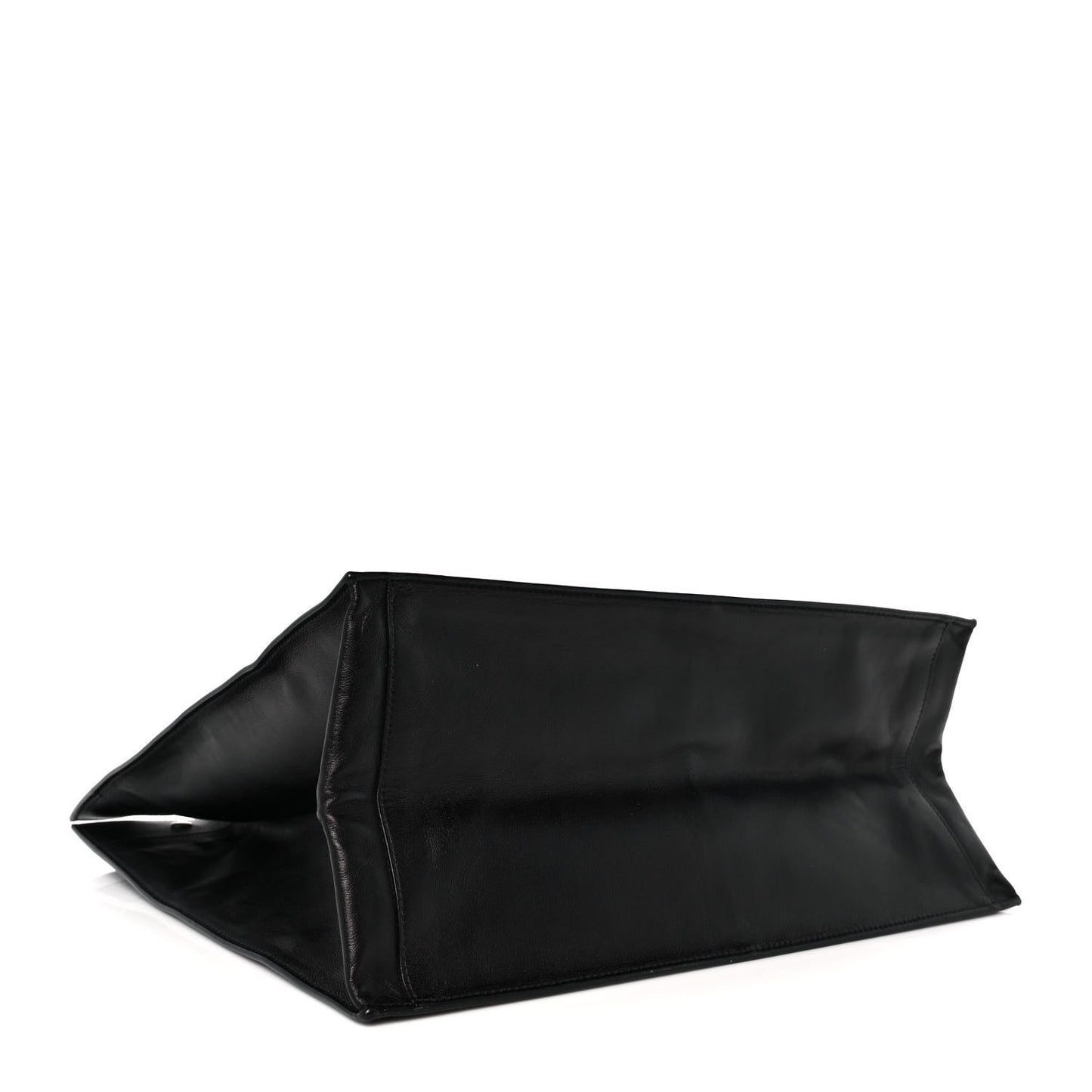 Calfskin Rive Gauche North South Tote Black
