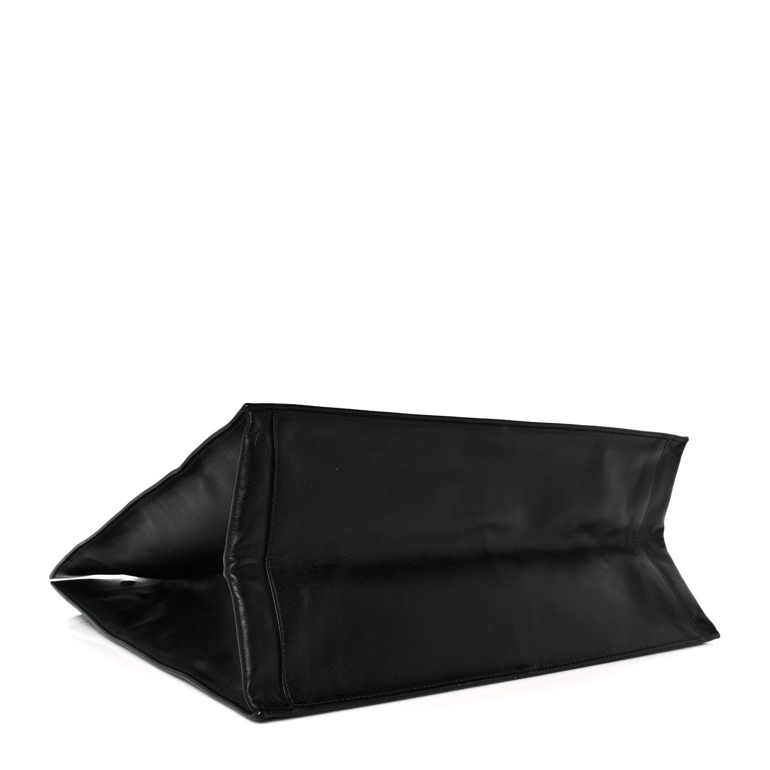 Saint Laurent Calfskin Rive Gauche North South Tote Black 3 of 8