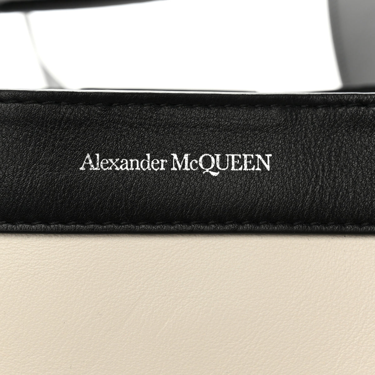 Alexander McQueen Calfskin Small The Bow Bag White Black 7 of 10