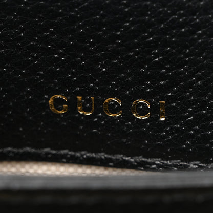 Gucci Jacquard Black Denim GG Monogram Textured Dollar Calfskin Horsebit 1955 Shoulder Bag Black Ivory 9 of 16