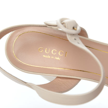 Gucci Malaga Kid Web Rose Ankle Strap Sandals 39.5 Mystic White 6 of 13