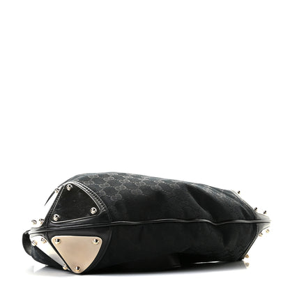 Gucci Monogram Medium Indy Top Handle Hobo Black 4 of 11