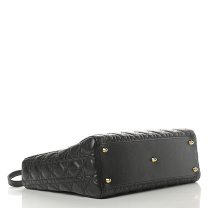 Christian Dior Lambskin Cannage Large Lady Dior Black 4 of 14