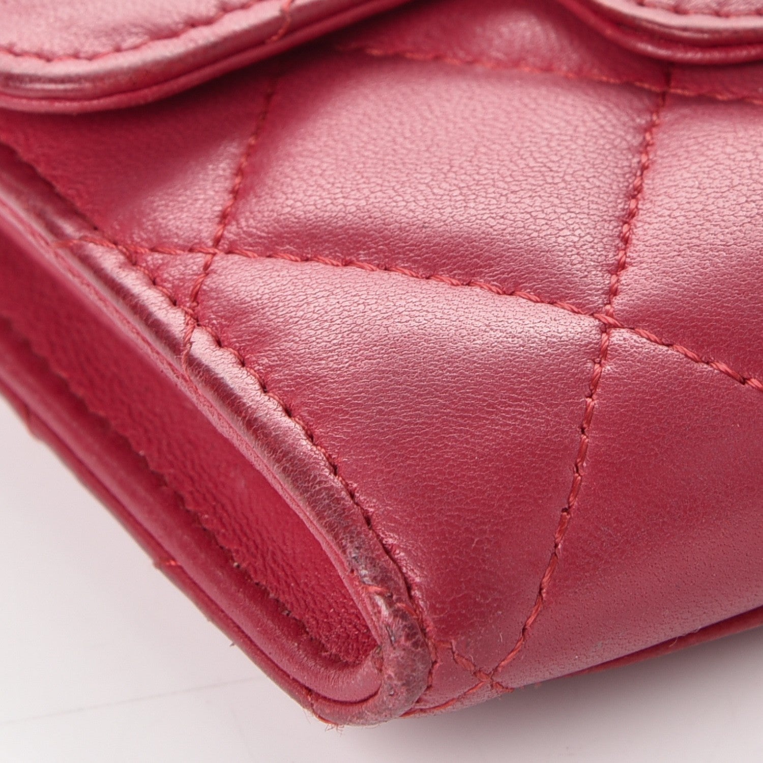 Chanel Lambskin Quilted Coin Purse Fuchsia 9 of 11