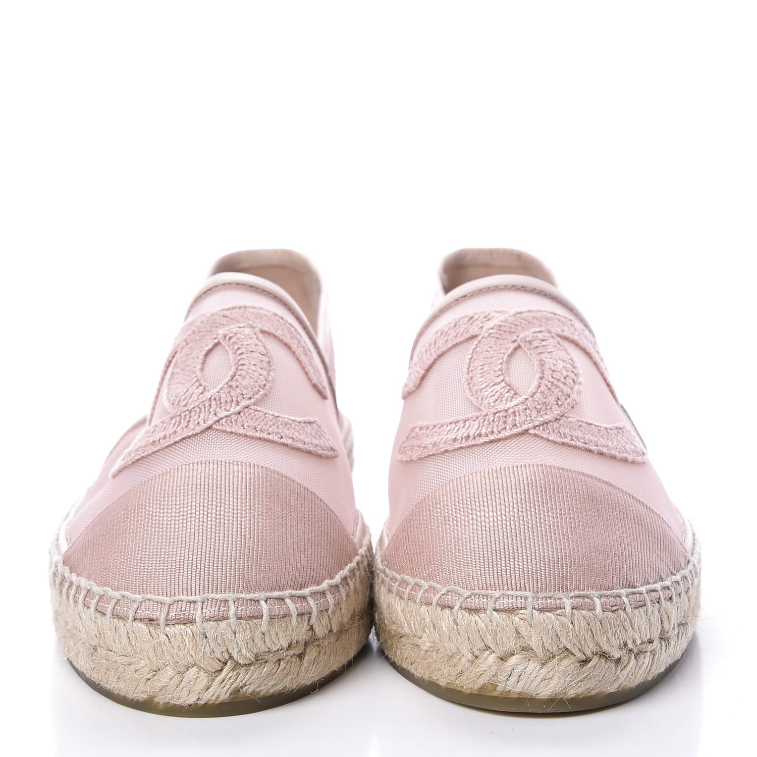 Chanel Mesh Grosgrain CC Espadrilles 42 Pink 3 of 11