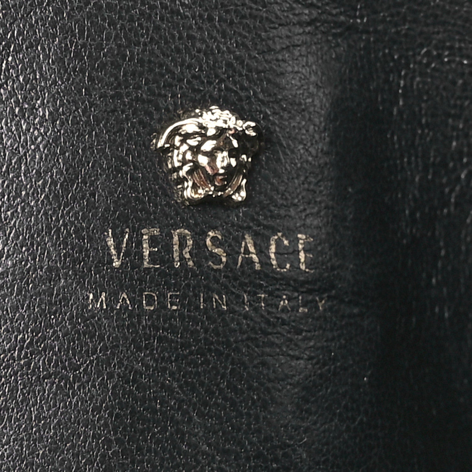 Versace Calfskin Palazzo Fringe Shoulder Bag Black 7 of 13
