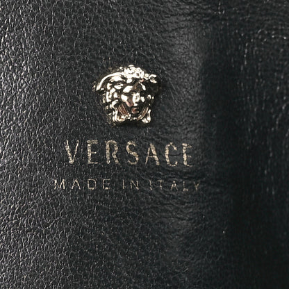 Versace Calfskin Palazzo Fringe Shoulder Bag Black 7 of 13