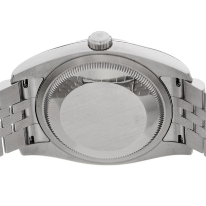 Rolex Stainless Steel 36mm Oyster Perpetual Datejust Watch Black Roman 116200 4 of 5