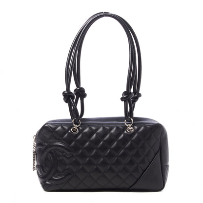 Chanel Calfskin Quilted Large Cambon Bowler Black 1 of 9