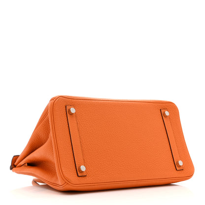 Hermes Taurillon Clemence Birkin 30 Orange 4 of 10
